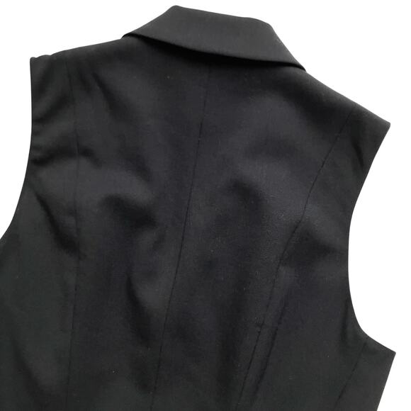 Lauren Ralph Lauren Black Wool Button Front Vest Size Small Vintage 90s - Picture 4 of 5